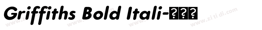Griffiths Bold Itali字体转换